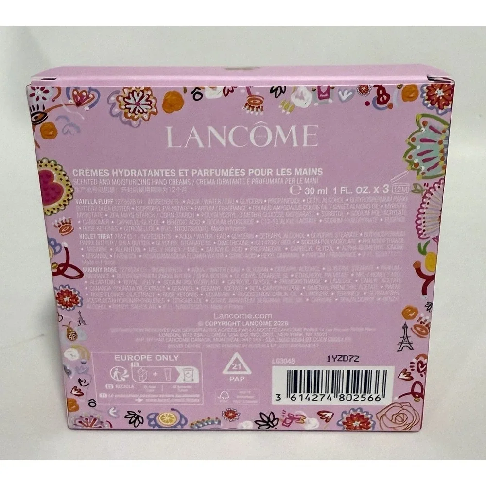 Lancome x Barbara Cox Hands Cream Juicy Hands Trio Set Limited Edition